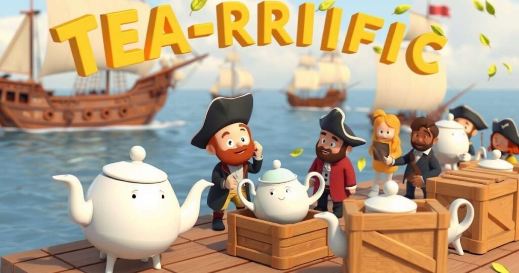 The Boston Tea Party Steeping in Puns 